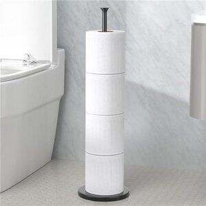 Toilet Paper Holder Stand with Reserve Function Free-Standing Holder Stand Rolls